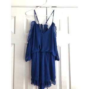 Cold Shoulder Romper Cobalt